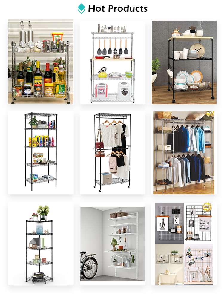 4 Tires Home Storage Wire Rack Shelving
