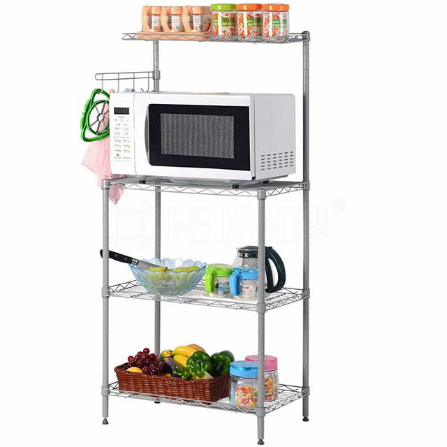 Sturday&Durable Kitchen Microwave Rack Chrome Wire Shelf with ...