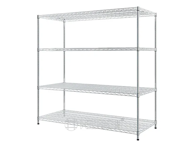 Professional Grade Chrome Wire Shelving - Heavy-Duty Adjustable Rack for Factory & Warehouse (4)