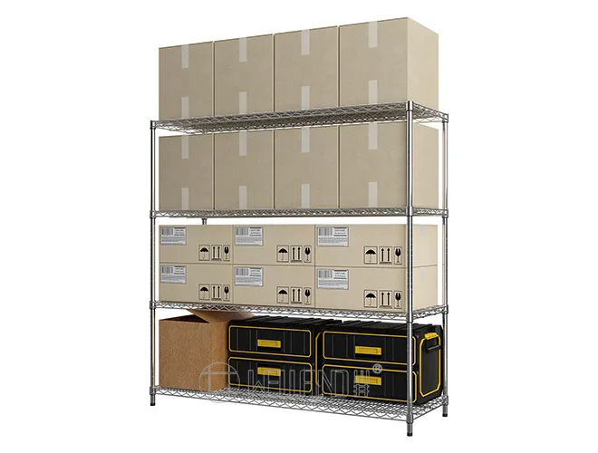 Professional Grade Chrome Wire Shelving - Heavy-Duty Adjustable Rack for Factory & Warehouse (3)