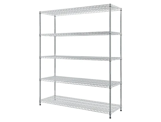 Professional Grade Chrome Wire Shelving Adjustable Heavy Duty Rack  (4)