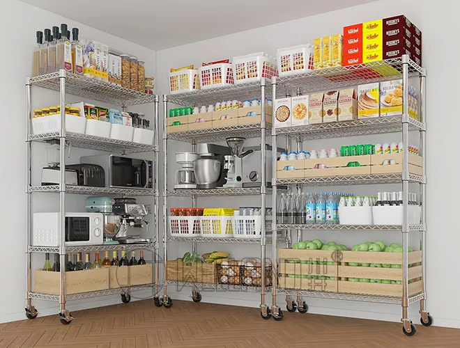 5-Tier Chrome Wire Shelving Unit - Adjustable DIY Kitchen & Pantry Rack (2)