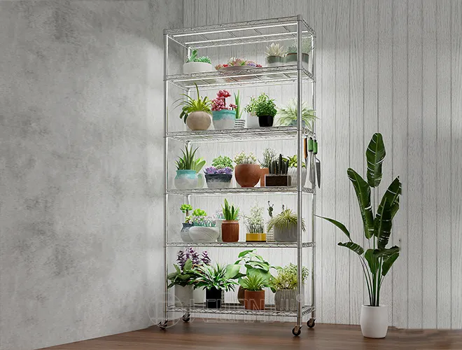 6-Tier Wire Shelving Unit  White Metal Rack for Home & Garage Storage (5)