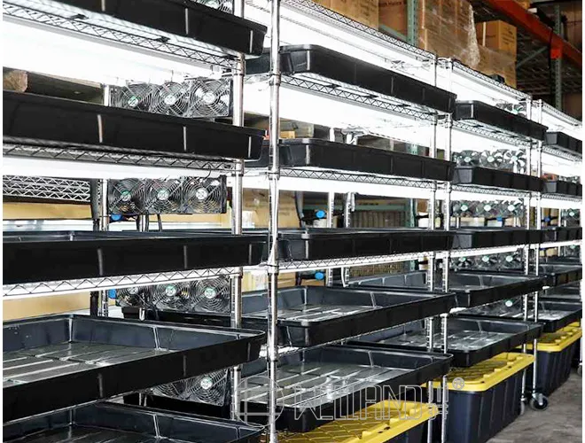 Indoor Seed Starting Rack System 6 Tiers Chrome Wire Shelving Cart