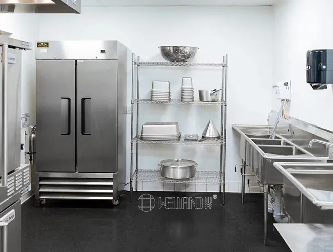 NSF Approved 250kg Heavy Duty # 201 SS Wire Shelf Shelving Rack (2)