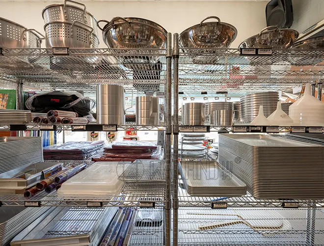 Restaurant Catering Steel Kitchen Bakeware Storage Industrial Wire Shelf (2)