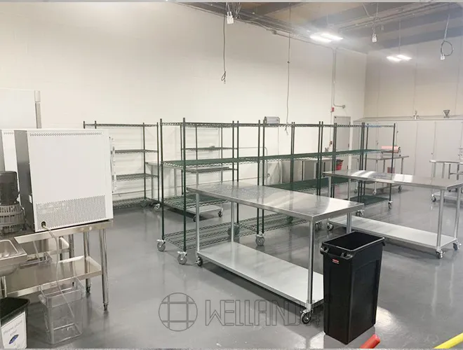 Commercial Kitchen Catering Equipment Storage Green Epoxy Wire shelving (3)