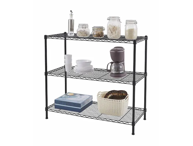 Large Black Wire Shelving Rack - Heavy Duty Storage Unit（5）