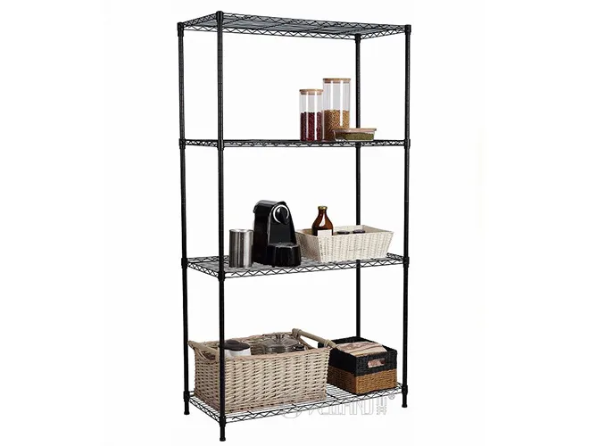 Large Black Wire Shelving Rack - Heavy Duty Storage Unit（1）