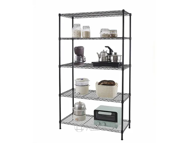 Large Black Wire Shelving Rack - Heavy Duty Storage Unit（2）