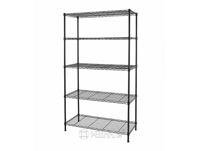 Large Black Wire Shelving Rack - Heavy Duty Storage Unit（4）