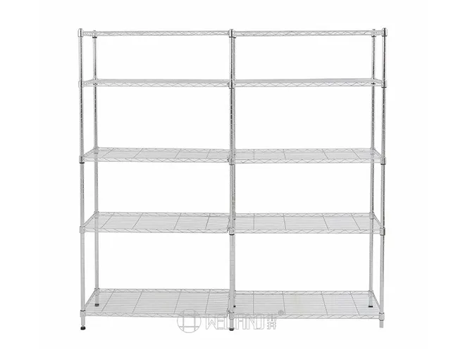 10-Tier Chrome Wire Shelving - Add On Storage Unit for Warehouse（4）