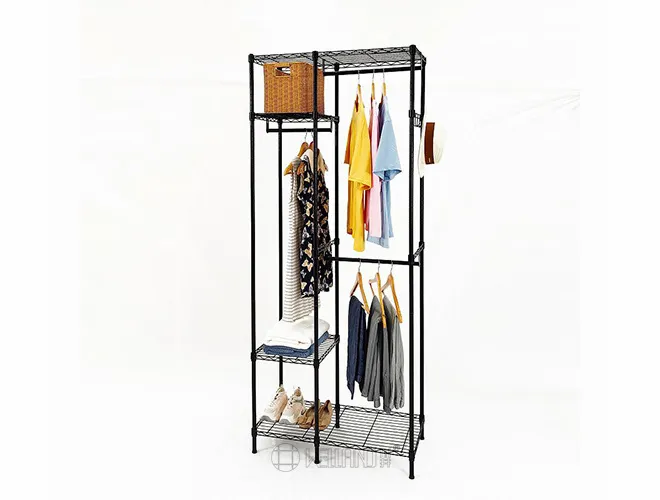 New Design Black Wire Garment Rack - Modern Clothes Organizer（1）