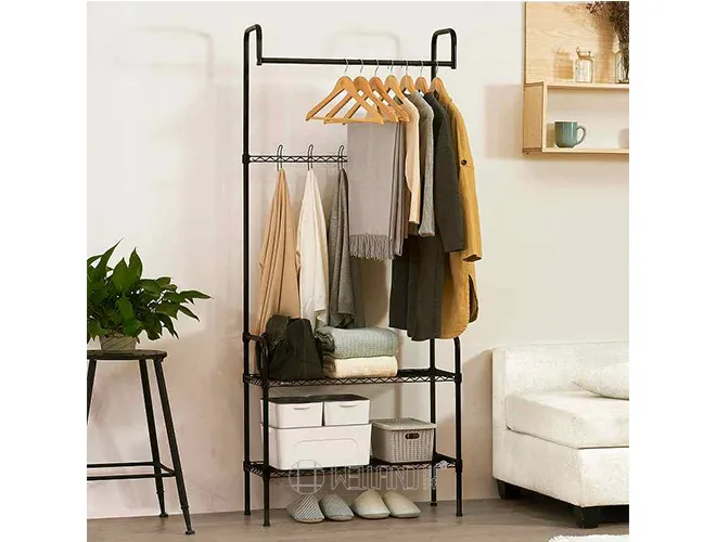 Doorway Garment Rack with Wire Shelves（1）