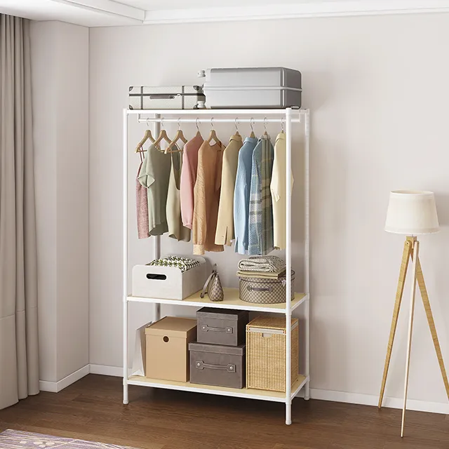 3-tier-white-bamboo-fiber-garment-rack-with-metal-and-wood-yellow-technology-wood