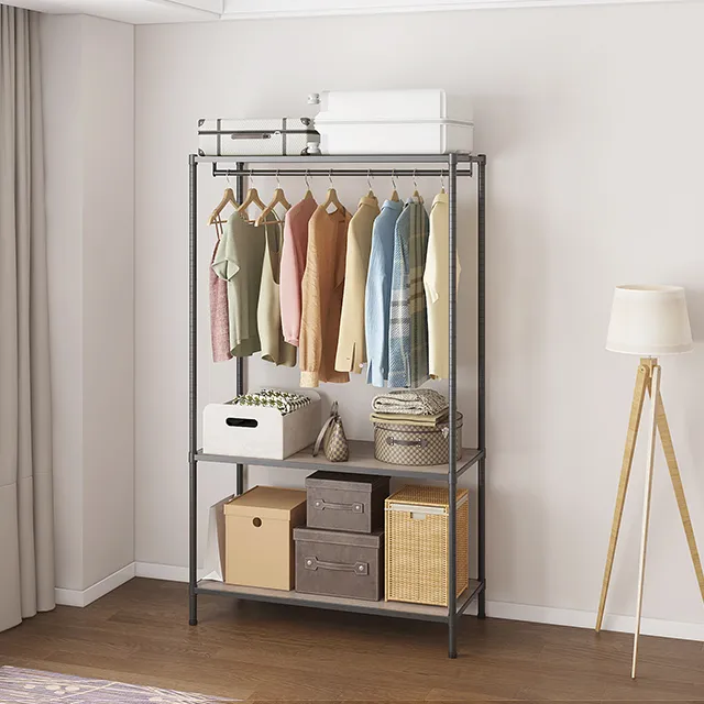 3-tier-bamboo-fiber-garment-rack-with-metal-and-wood-construction-gray-brown-wood (2)