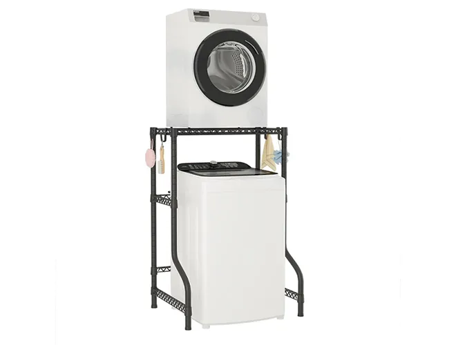 powder-coated-steel-rack-for-washe-dryer-top-storage-with-detachable-hooks-anti-rust-finish (3)