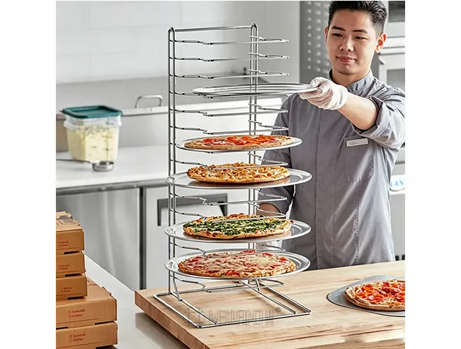 pizza pan rack with 15 slots (5)