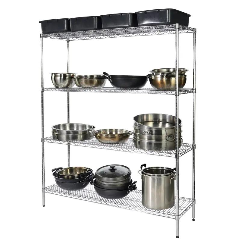 Stainless wire shelving for kitchen storage.jpg