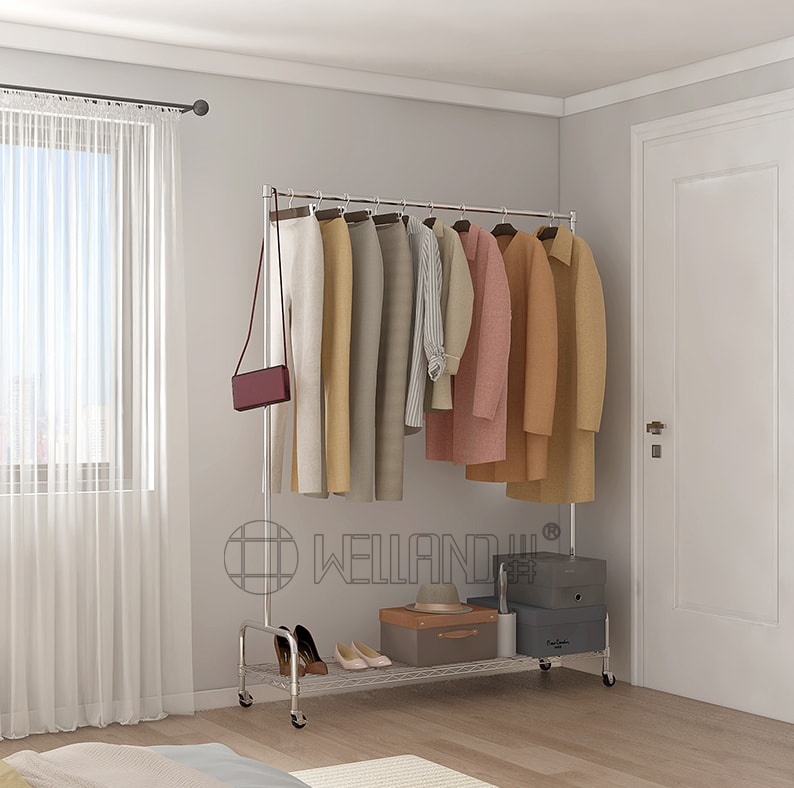 Single-rod Extended Clothes Rack for Hanging with Shelves (3).jpg Single-rod Extended Clothes Rack for Hanging with Shelves (3).jpg